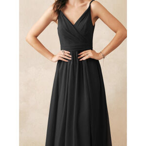 AW BRIDAL 8 M black Joie bridesmaid cocktail formal party maxi dress NEW B161